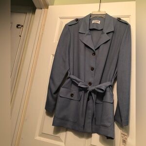 Women's Blue Belted Jacket